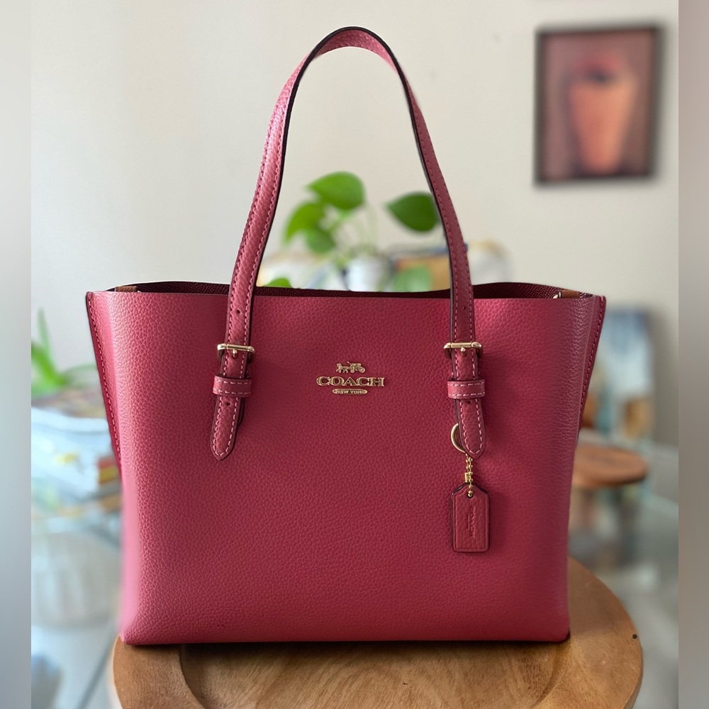 Coach mollie tote bag 25 in pink